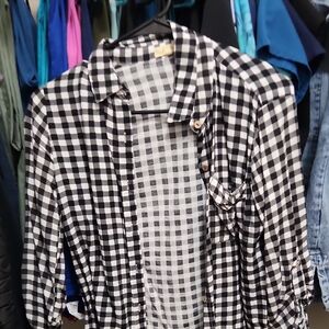 Black and White Checkered Shirt